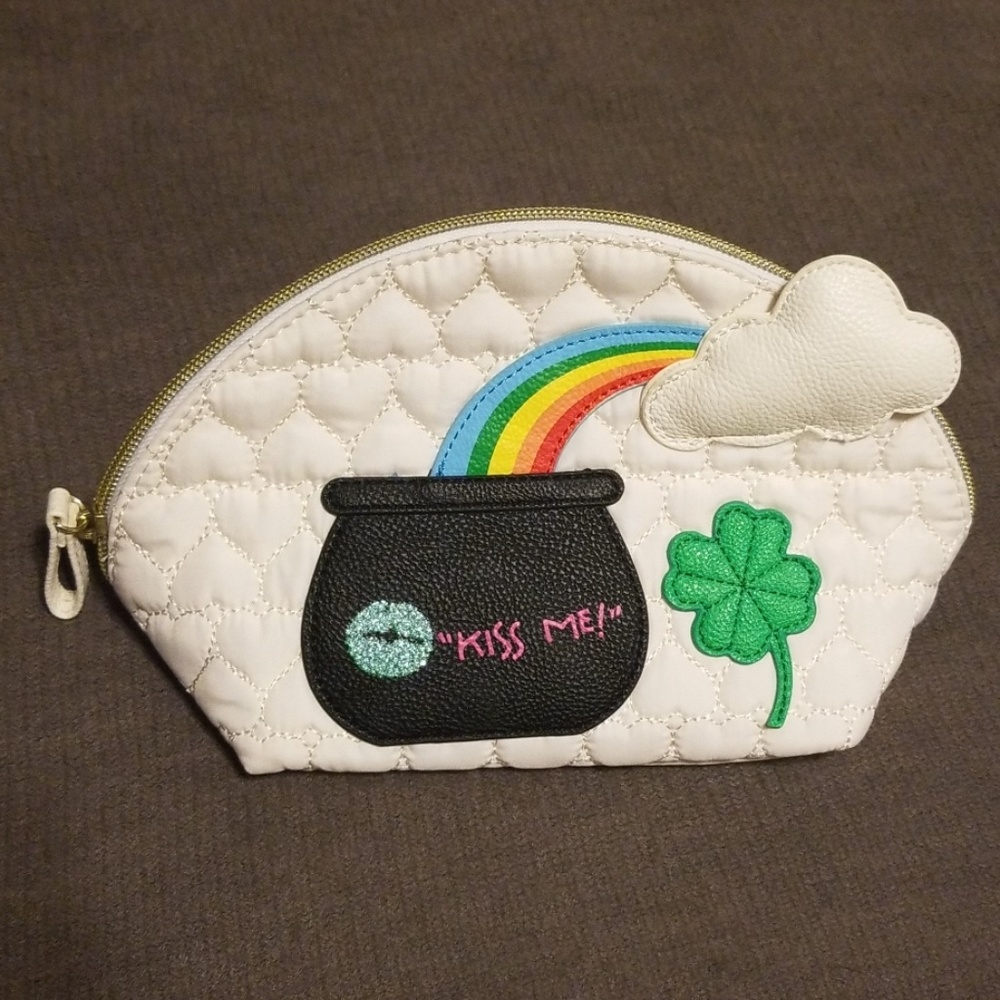 Betsey Johnson kiss me cosmetic bag